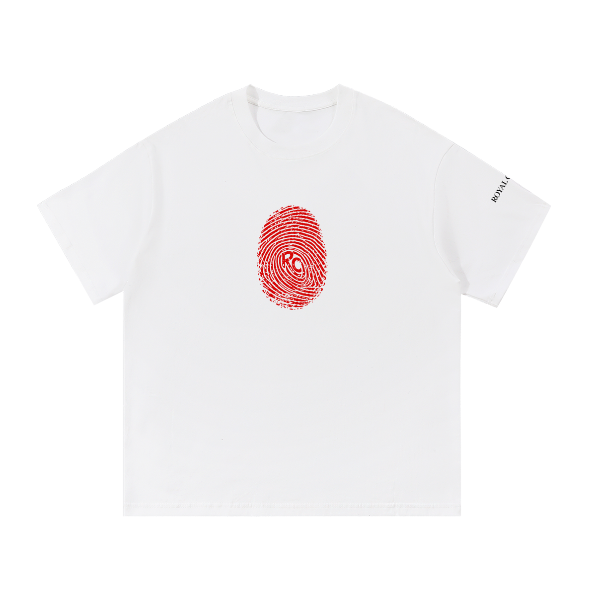 Royal Citizen RC Fingerprint Tee — White / Red
